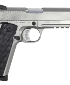 Tisas 1911 Duty 45 ACP Pistol with Satin Stainless Finish and Black Grips