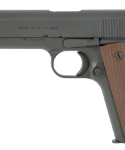 Tisas 1911 A1 US Army 9mm Pistol with Checkered Brown Polymer Grip