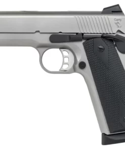 Tisas 1911 Carry 45ACP Stainless Pistol with Black Rubber Grips