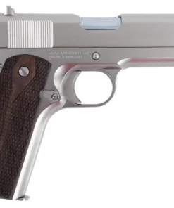 Tisas 1911A1 Tank Commander 45ACP Pistol with Nickel Finish and 4.25-Inch Barrel